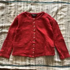 アニエスベー　スナップ　カーディガン　8 130 120 110 赤　キッズ