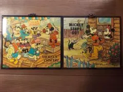Walt Disney Productions 木製壁掛けパネル 2枚セットのサムネイル