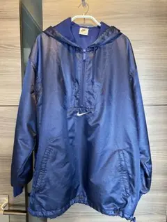 希少! 90s白タグ オールドナイキ ハーフジップナイロンジャケット