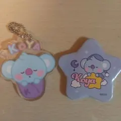 BT21 Koya キーホルダーとバッジセット