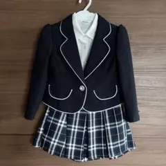 110cm 入学式　フォーマル スーツ　ネイビー