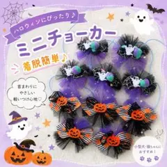 トリミングチョーカー＊ミニ『ハロウィン』10本のサムネイル