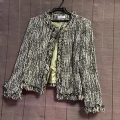 STOG ノーカラー ツイードジャケット size M