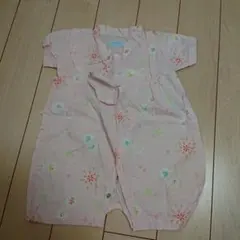 ミキハウス ファースト 女の子 甚平　ロンパース　夏祭り