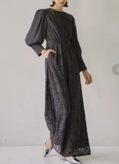 【新品】LERURE リルアー オールインワン パンツドレス ネイビー M