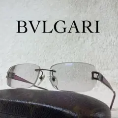 BVLGARI ブルガリ メガネ 2701 リムレス レッドテンプル