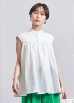美品 scye サイ リネン タック ブラウス 38 伊勢丹 イエナ アローズのサムネイル