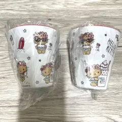 ハローキティメラミンコップ　日焼けキティ