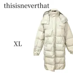 thisisneverthat 白 ダウンジャケット XL(LL)