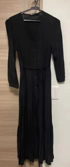 UNIQLO ブラック シャツワンピース 長袖