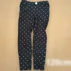 ハート柄ロングパンツ 黒