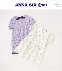 annasui mini 小花柄ワンピース　120 ラベンダーのサムネイル
