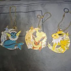 ポケモン メタルキーホルダーセット ブースター サンダース シャワーズ