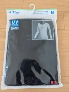 新品エアリズム UVカットクルーネックT(長袖)　黒