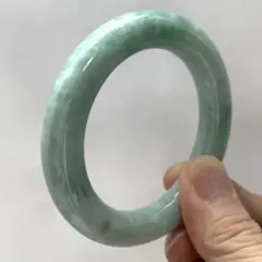 翡翠軟玉ネフライト 中国四大名玉岫玉バングル腕輪岫玉天青冻[高級品