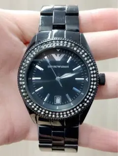EMPORIO ARMANI ブラック 腕時計