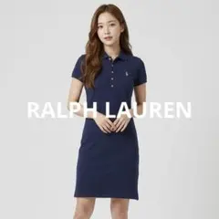 定番人気 ラルフローレン 半袖 ポロシャツ ワンピース ポニー刺繍 ネイビー