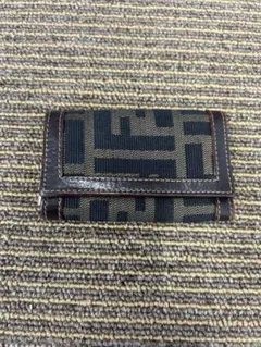 FENDI キーケース ブラック/ベージュ