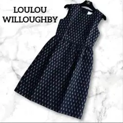 美品】ルルウィルビー ノースリーブロングワンピース カシュクール