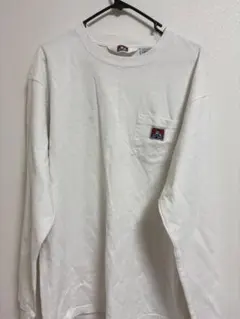 BEN DAVIS XL ホワイト ロングスリーブ Tシャツ