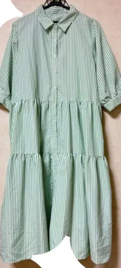 r.p.s ストライプワンピース　グリーン