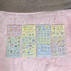 【新品】ポケモン ぷちぷちシール 3,4 シールセット 4枚入り セリア