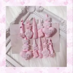 ❤︎現品❤︎ ネイルチップ 量産型 地雷 ピンク スーパーロング