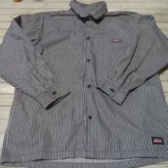 Dickies ストライプ 長袖シャツ М