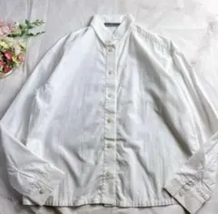 ISSEY MIYAKE MEN ダブルガーゼバンドカラーハーフスリーブシャツ