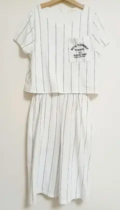 repipi armarioレピピアルマリオTシャツストライプオールインワン＊S