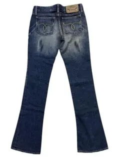 MOUSSY マウジー ゴールド刺繍 ユーズド ペンキ加工 ブーツカットデニム