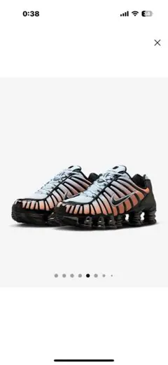 新品未使用NIKEショックス TL women'sオレンジ×ブラック25cm
