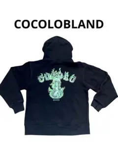 【超人気】希少M ココロブランド ファイヤーボングロゴ　パーカー 黒