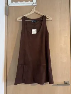 タグ付き未使用 ZARA スウェード ミニワンピース