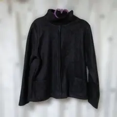 フリース ハイネック トップス 黒