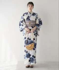美品】ゆかた館グレース 淡黄のあやめ(浴衣・帯・下駄セット) - メルカリ