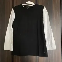 アニエスベー agnès b. 七分袖カットソー 黒・グレー/T2のサムネイル