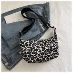 ショルダーバッグ レオパード ヒョウ柄 ホワイト 軽量 斜めがけ 今っぽ y2k