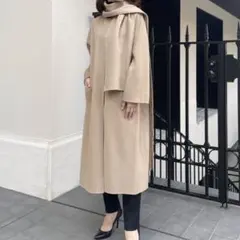 【新品未使用タグ付き】M-PREMIER ストール付きロングコート