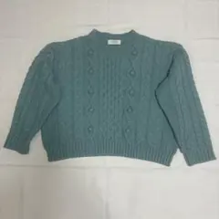 LOWRYS FARMローリーズファーム　3Gケーブルポンポンニットセーター M