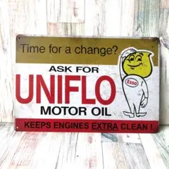 ブリキ看板☆UNIFLO OIL ESSO エッソボーイ 247