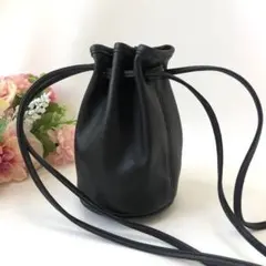 【極美品】old coachミニショルダー 巾着 グラブタンレザー