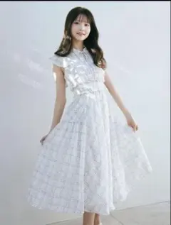 チェックレディop ホワイト