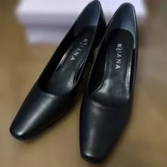 DIANA ハイヒール パンプス ヒール レザー黒　24.5cm