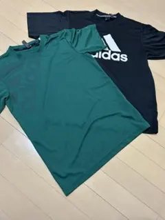 adidas Tシャツ 2枚セット 緑/黒