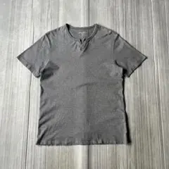 Eddie Bauer キーネック ボーダー Tシャツ 半袖 M グレーのサムネイル
