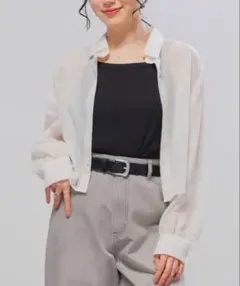 HONEYSシアーシャツ ホワイト Lサイズのサムネイル