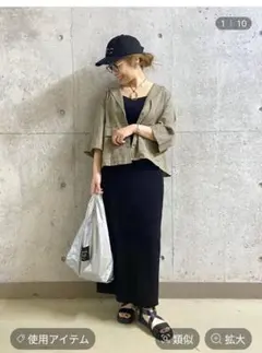 studio Clip コットンリネンハーフスリーブ　ワークシャツのサムネイル