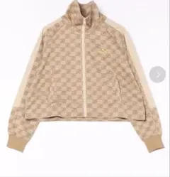 【極美品】PUMA モノグラム トラックジャケット ブラウン 短丈 ゆるだぼ M