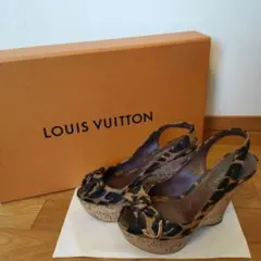 ルイヴィトン サンダル レオパード柄 35 1/2(日本サイズ約22.5cm)